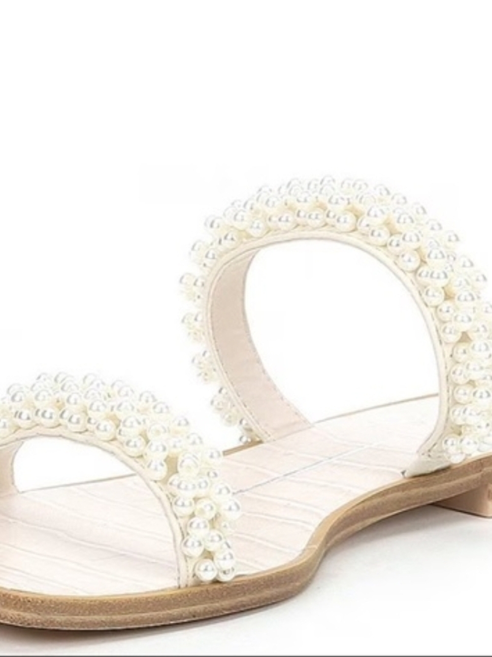NWOB $40 Dolce Vita Cream Triple Beaded-Strap Sandals Size 6 - Picture 10 of 12